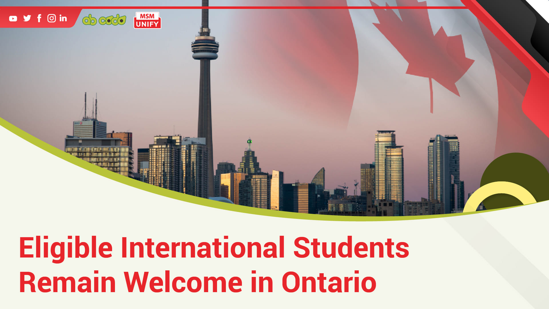 eligible international students welcome in ontario