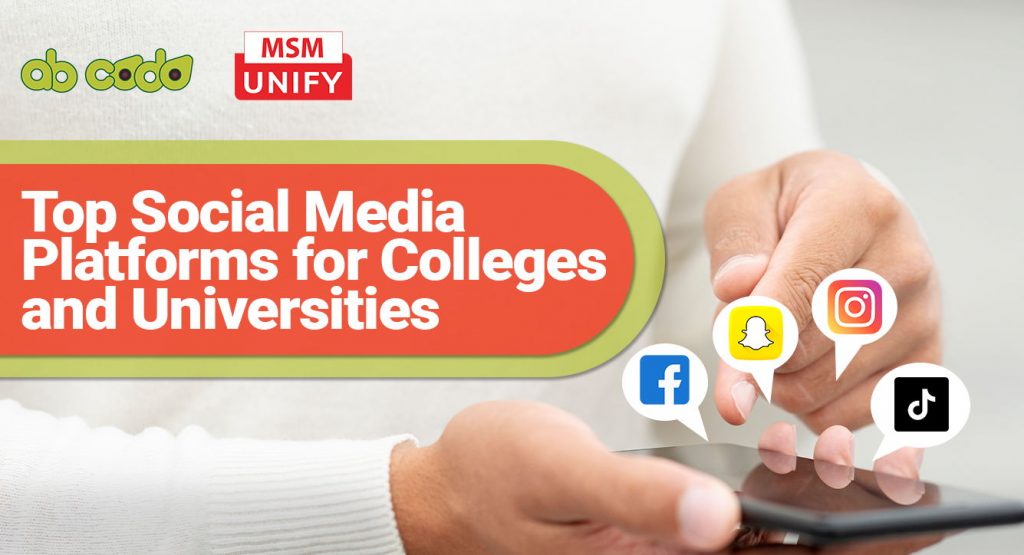 top social media for college universities