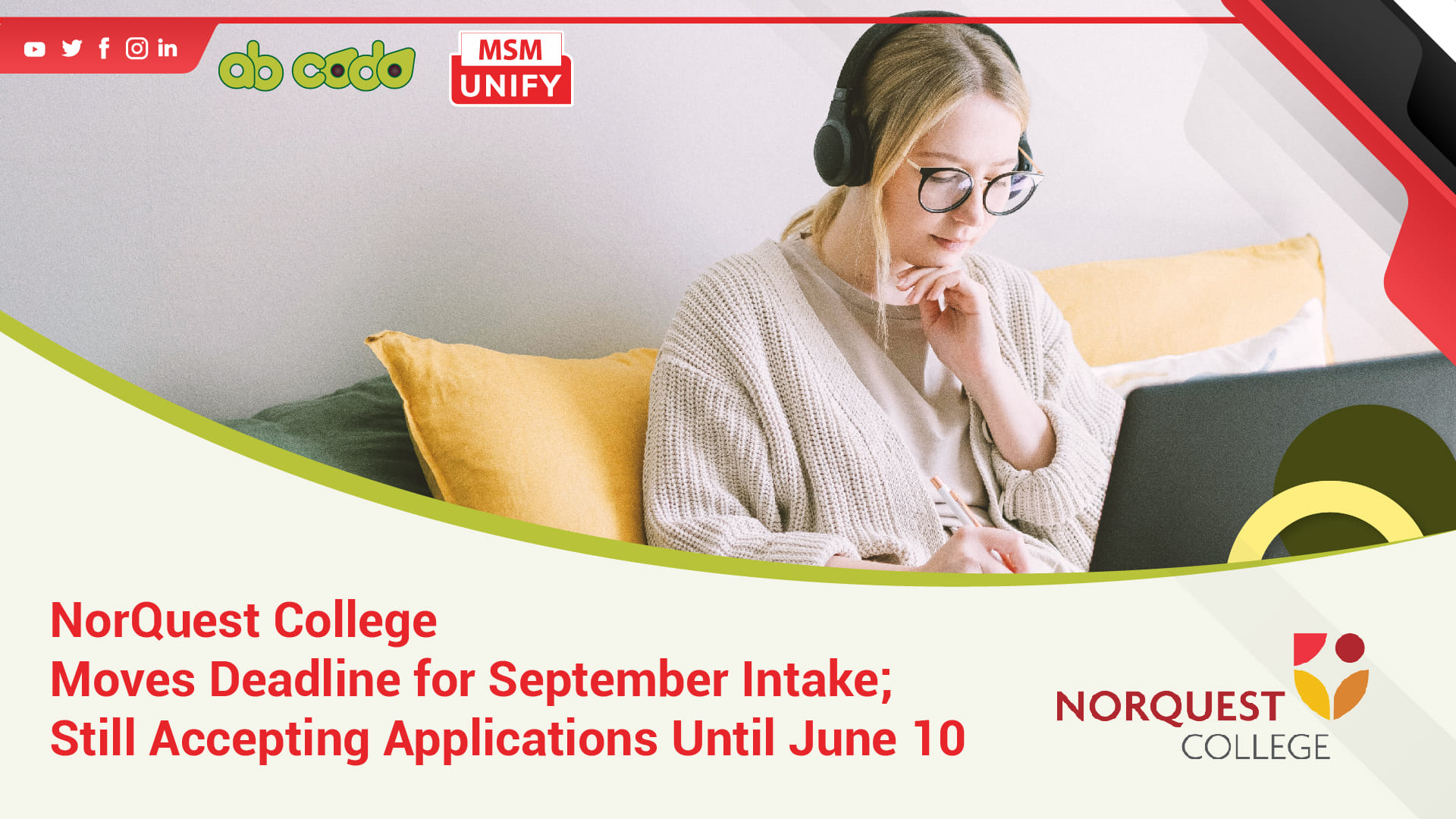 norquest college deadline application