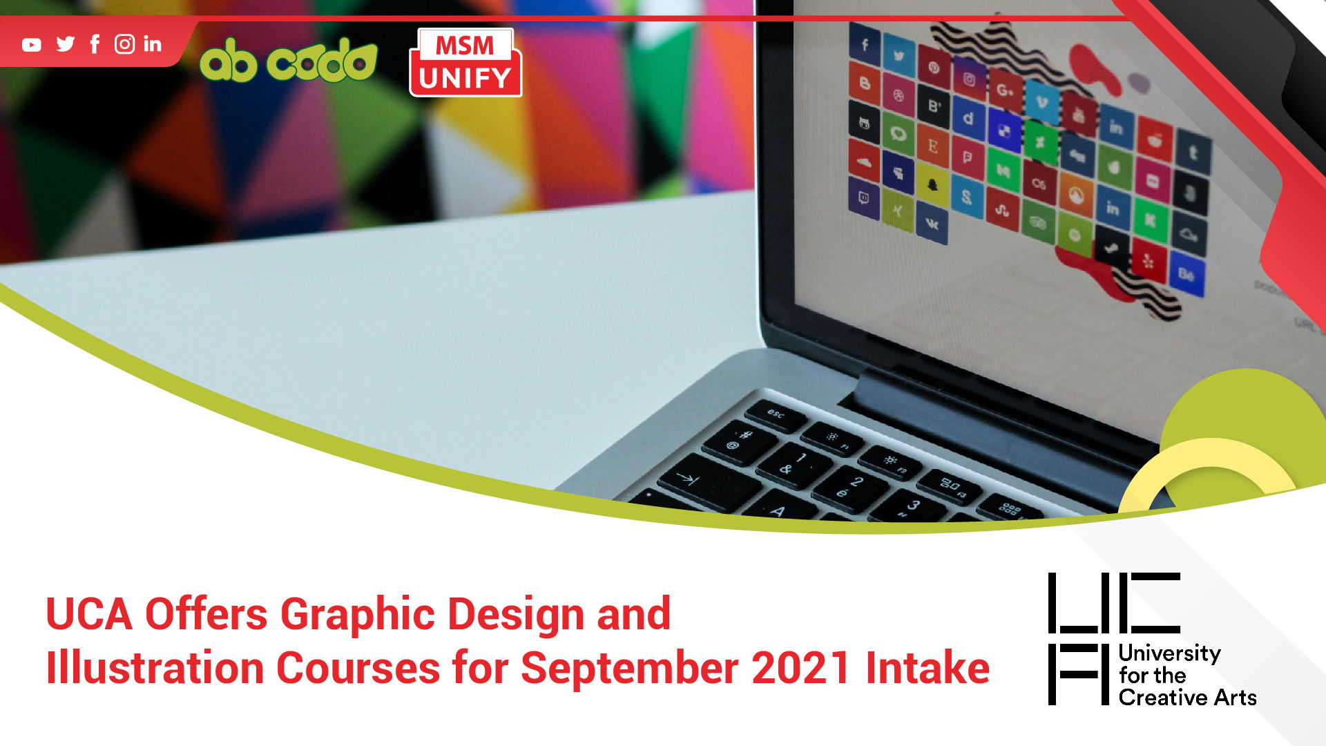 uca graphic design and illustration course banner