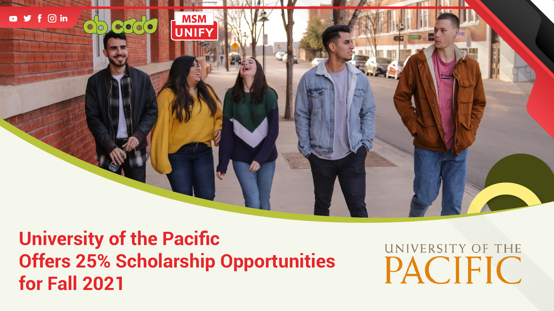 university of the pacific scholarship opportunities blog post banner