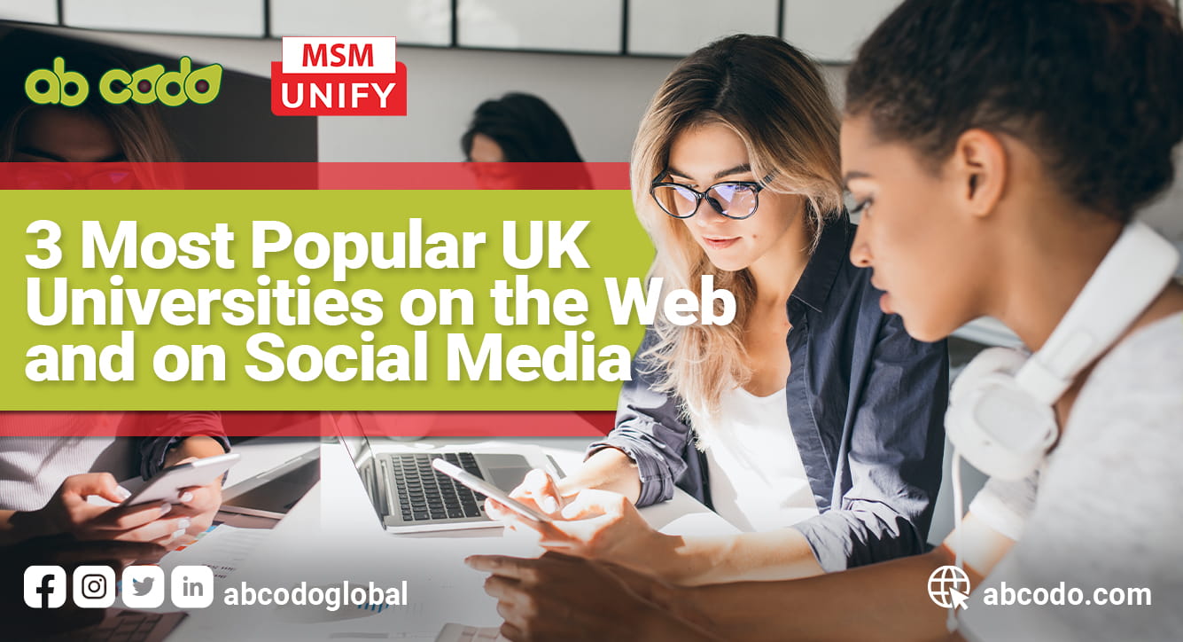 popular uk universities on social media banner