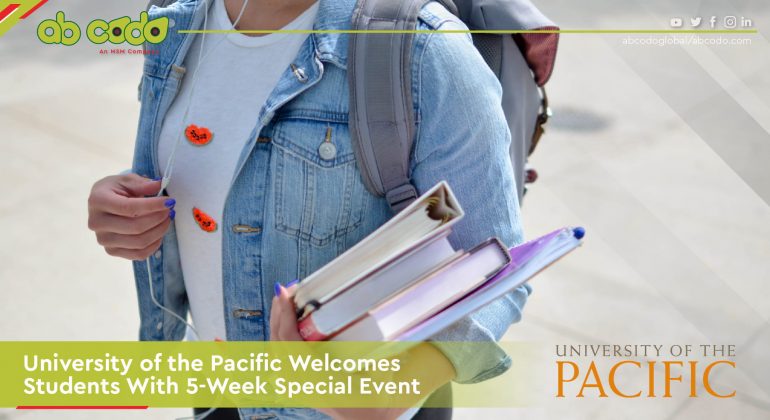 university of pacific welcomes students banner