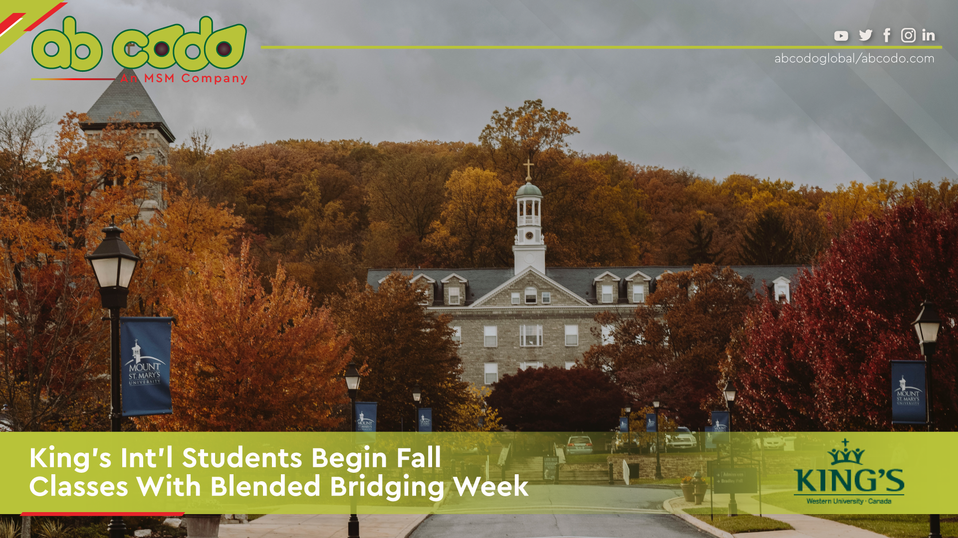King’s Int’l Students Begin Fall Classes With Blended Bridging Week