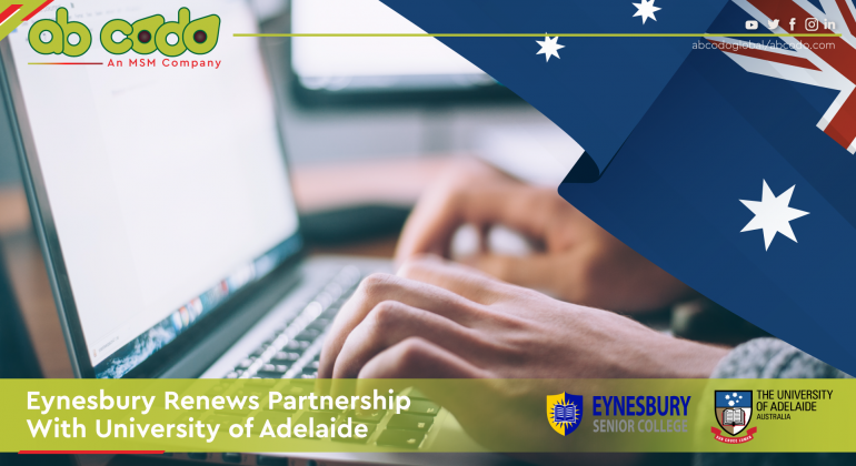 eynesbury renews partnership university of adelaide banner