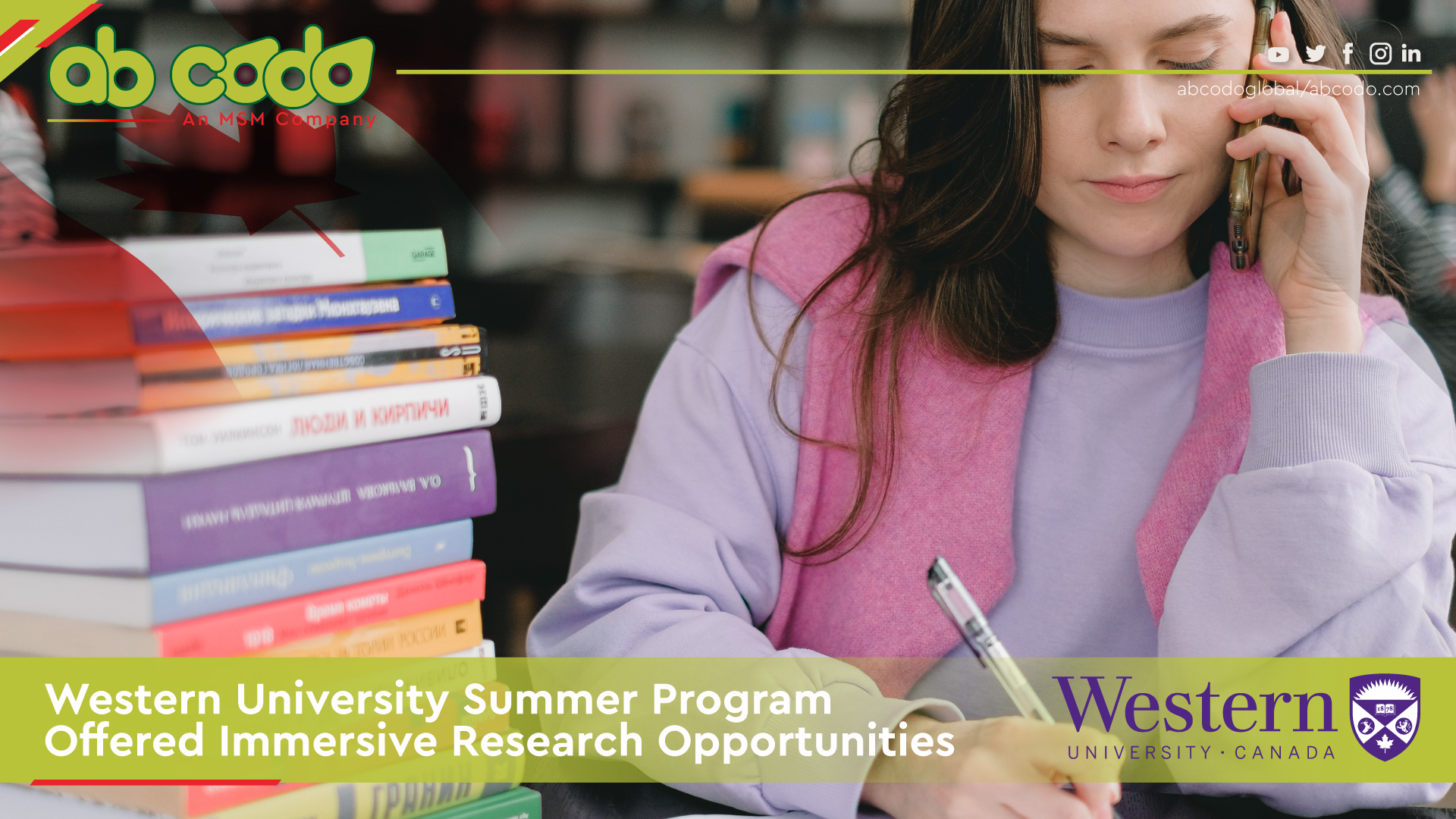 western university summer program banner