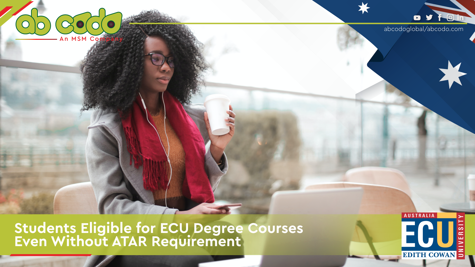 eligible ecu degree courses without atar banner