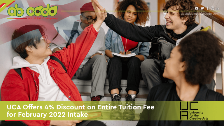 UCA Offers 4% Discount on Entire Tuition Fee for February 2022 Intake
